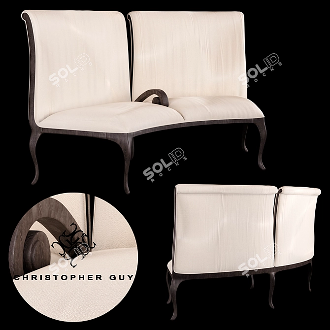 Luxury Olsen Armchair: Christopher Guy 3D model image 1