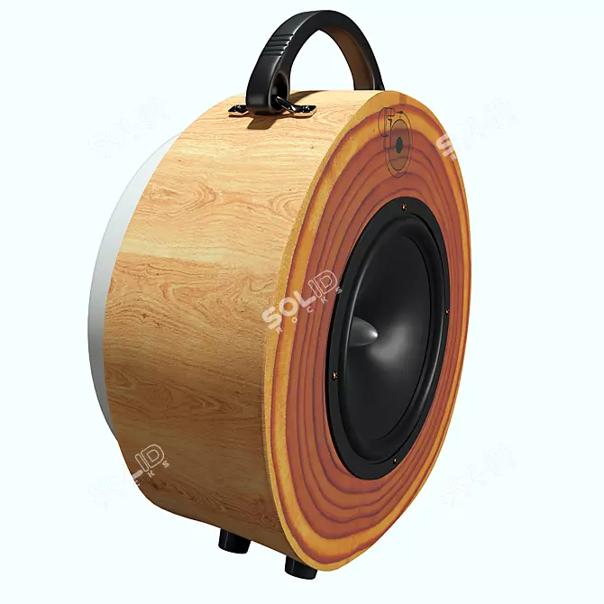 Wooden Sound Shaker: Rockit Logs 3D model image 2