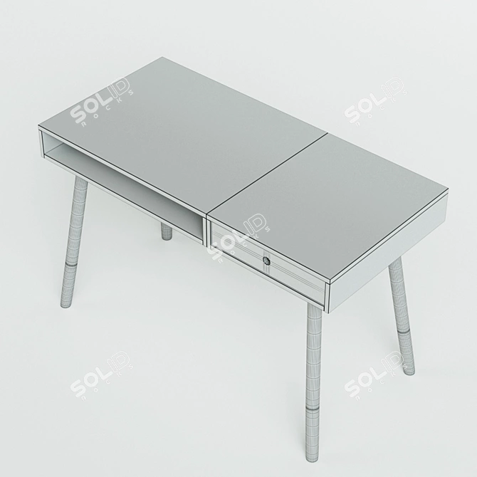 Scandi Style White Desk Sonnenblick 3D model image 3