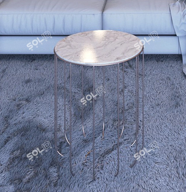 Quartz Elegance Side Table 3D model image 3
