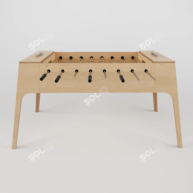 Contemporary Plywood Foosball Table 3D model image 2