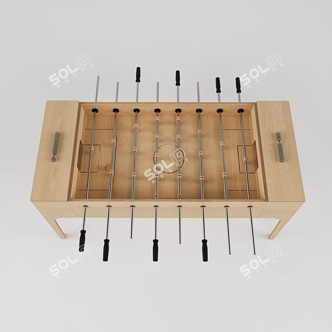 Contemporary Plywood Foosball Table 3D model image 3