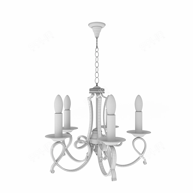 Elegant Castello Chandelier - Donolux Classic 3D model image 2