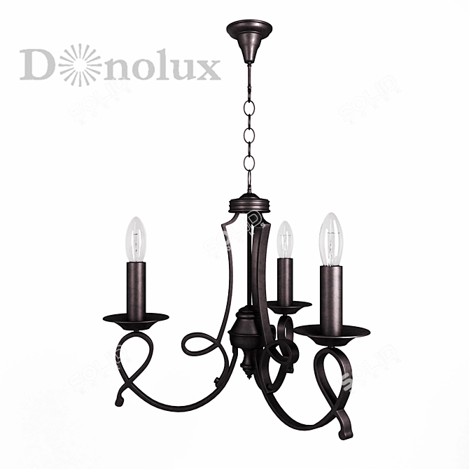 Elegant Castello Chandelier by Donolux 3D model image 1