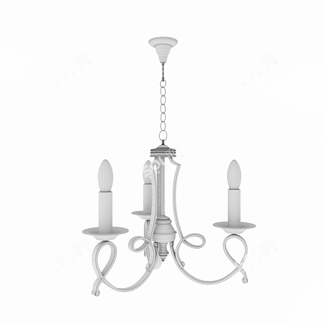 Elegant Castello Chandelier by Donolux 3D model image 2