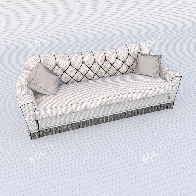 Elegant ART DECO Sofa 3D model image 3