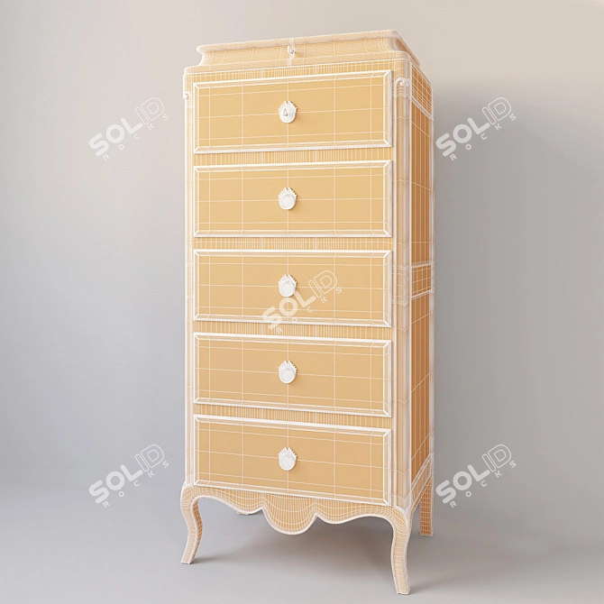 Elegant AM Classic Chest 3D model image 2