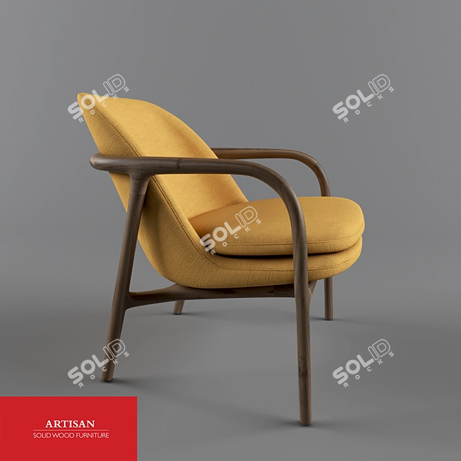 Neva Lounge: Artisan Elegance 3D model image 3