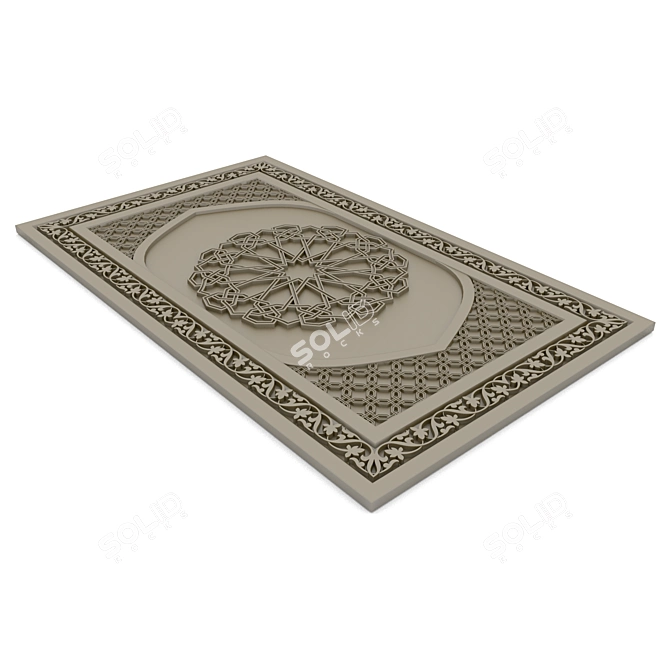 Title: Arabesque Décor Accent 3D model image 2