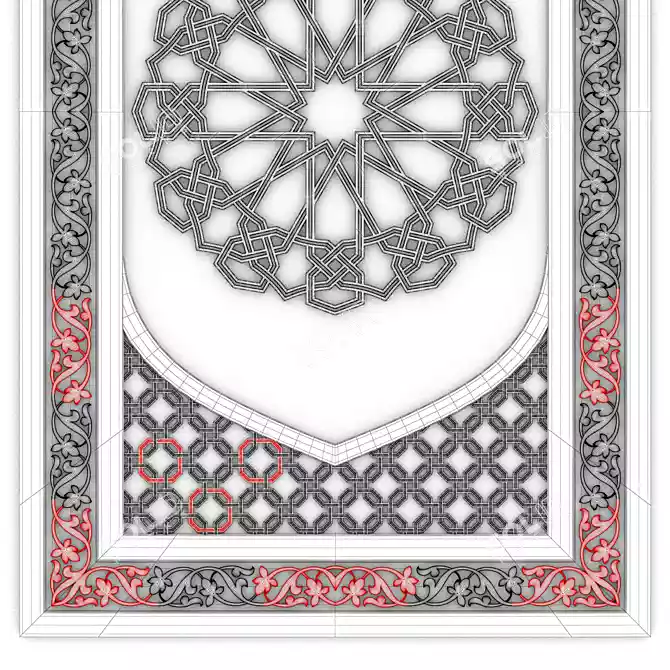 Title: Arabesque Décor Accent 3D model image 3