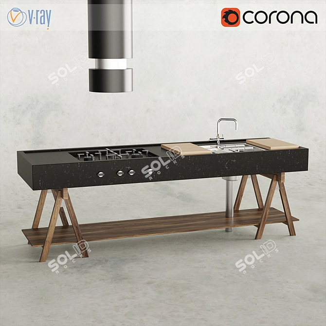 Convivio Kitchen Collection 3D model image 1