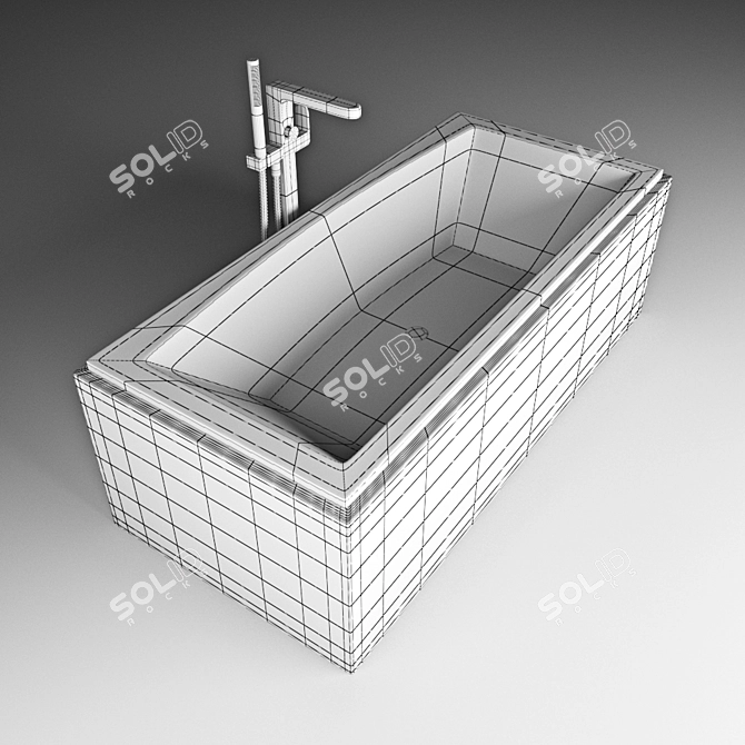 Sleek Ravak Formy 02 Bath 3D model image 3