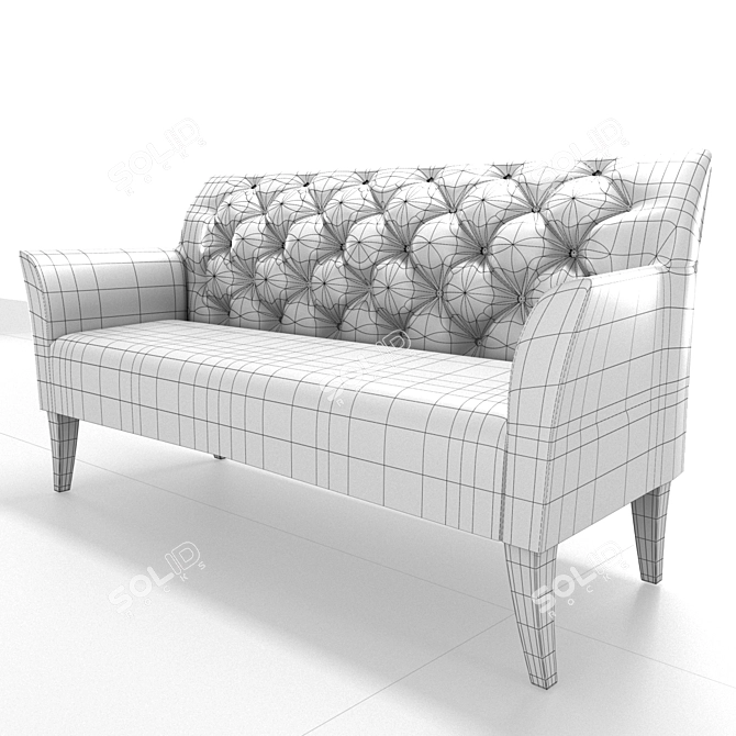 Beaudan Modern 2 Seater Sofa 3D model image 2