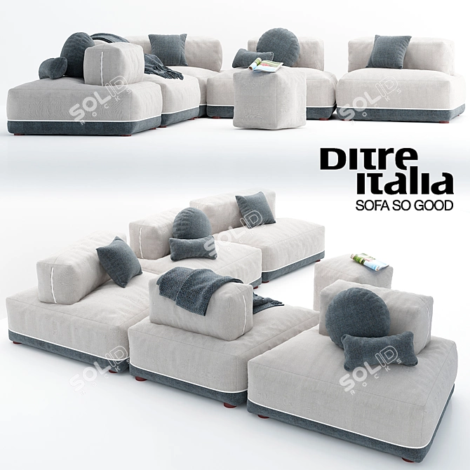 Ultra-Modern Sanders Sofa 3D model image 1