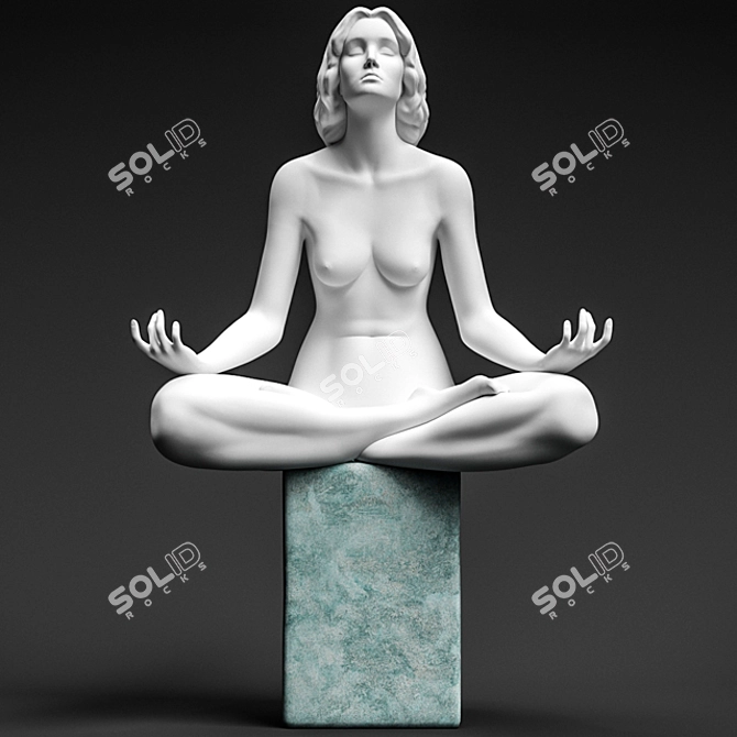 Serene Bliss: Lladro Meditation 3D model image 1