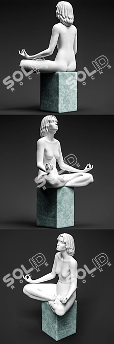 Serene Bliss: Lladro Meditation 3D model image 2