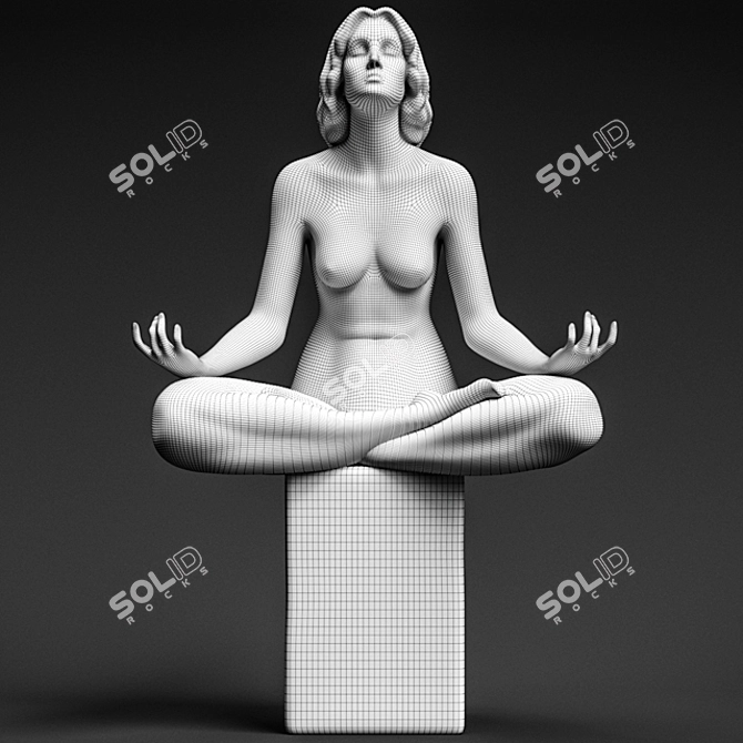 Serene Bliss: Lladro Meditation 3D model image 3