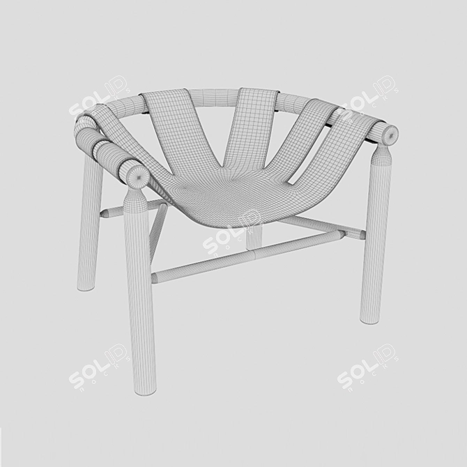 NINNA Armchair: Elegant Design by Adentro Paris 3D model image 3