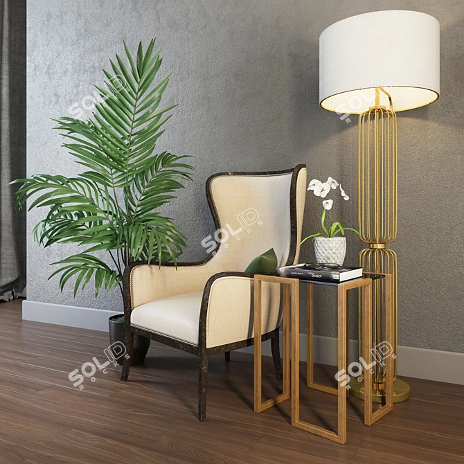 Elegant Uttermost Accent Set 3D model image 2