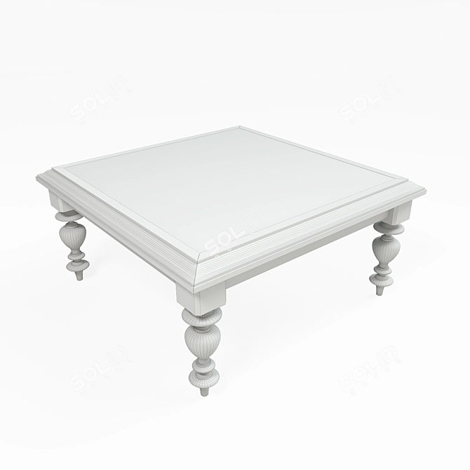 Rutherford Square Cocktail Table: Stylish and Functional 3D model image 2