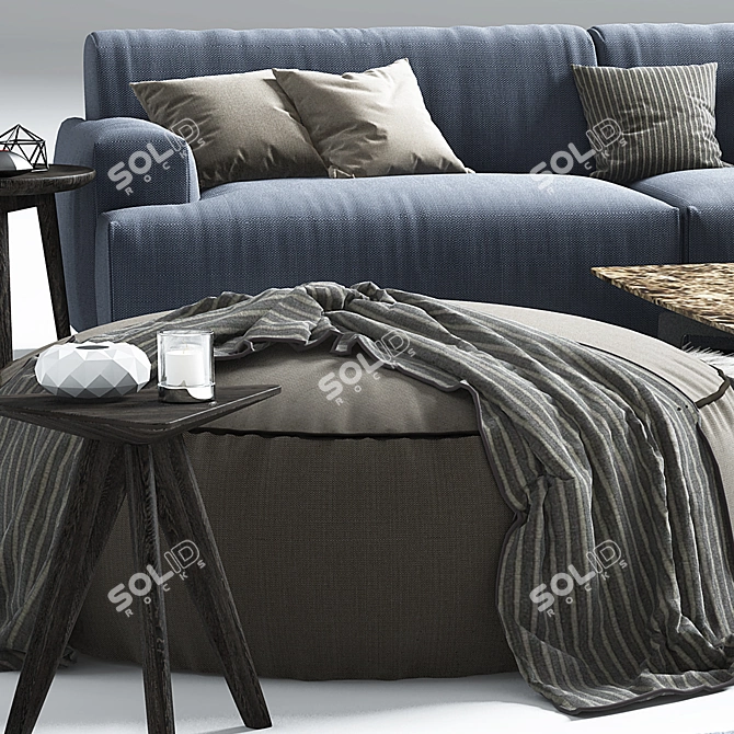 Elegant Poliform Soho Corner Sofa 3D model image 2