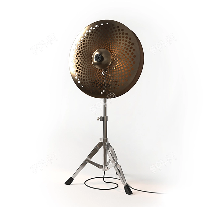 Title: Cymbal Torch Lamp 3D model image 1