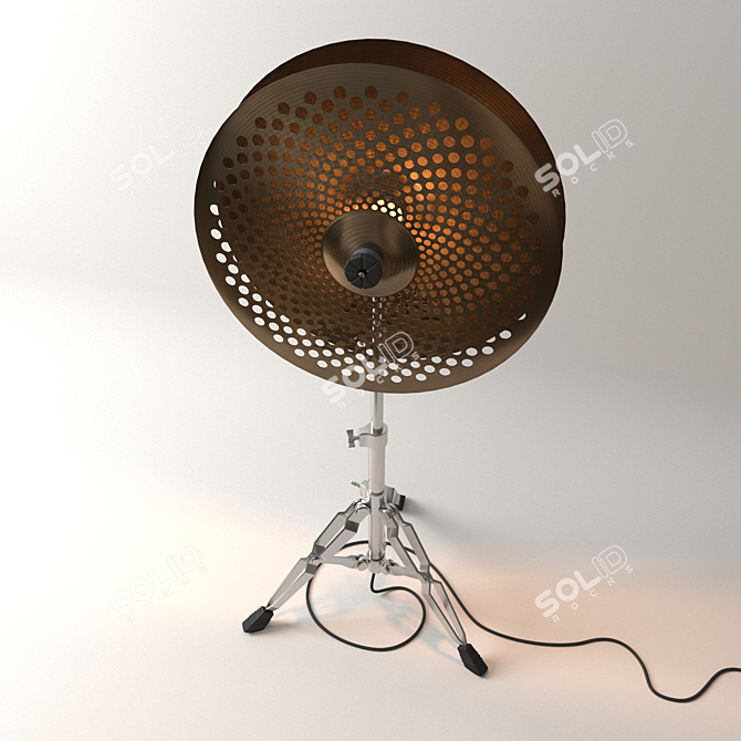 Title: Cymbal Torch Lamp 3D model image 2