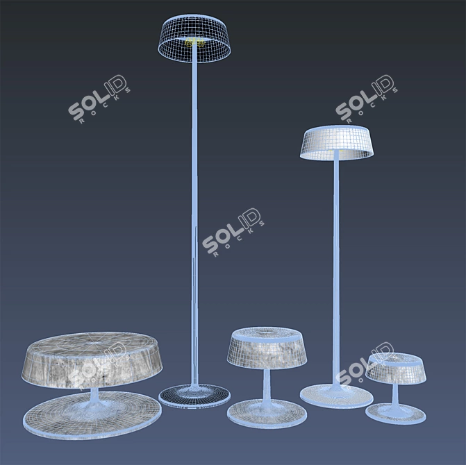 Elegant China Collection: Lights & Materials 3D model image 2