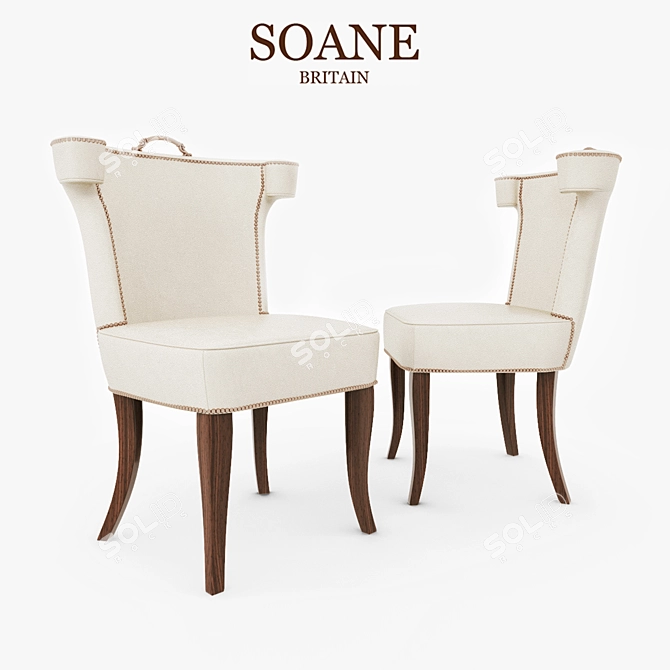 Elegant and Luxurious Casino Chair 3D model image 1