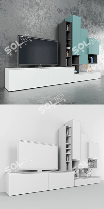 Elegant Wall Units by Dall'Agnese 3D model image 2