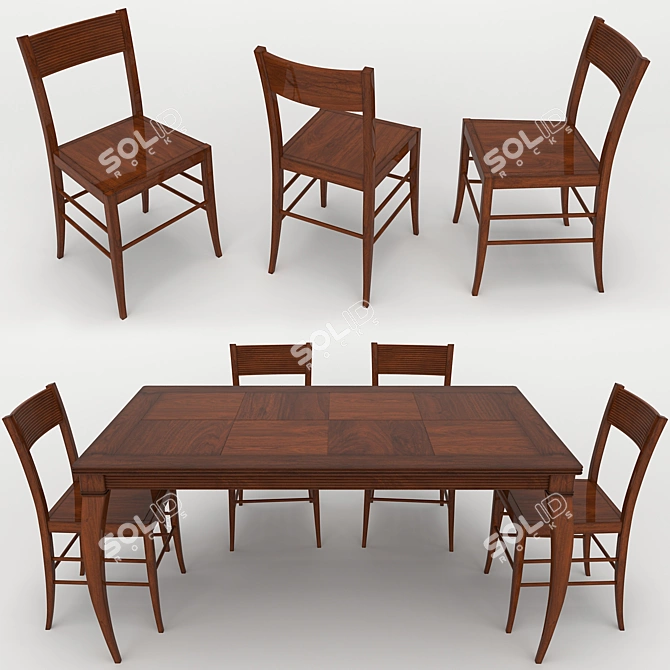 Arca Lofty Table Set 3D model image 2