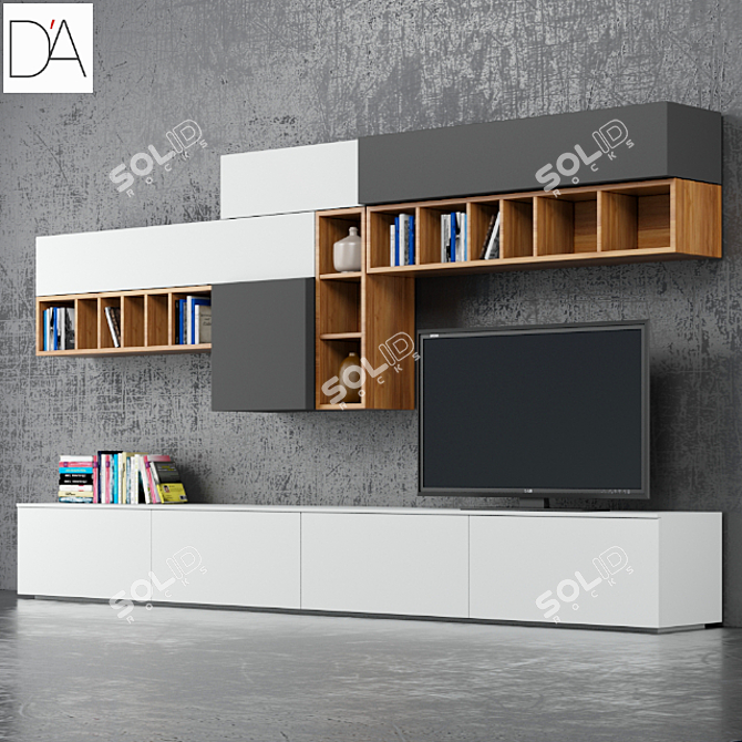 Elegant Italian Wall Design 3D model image 1