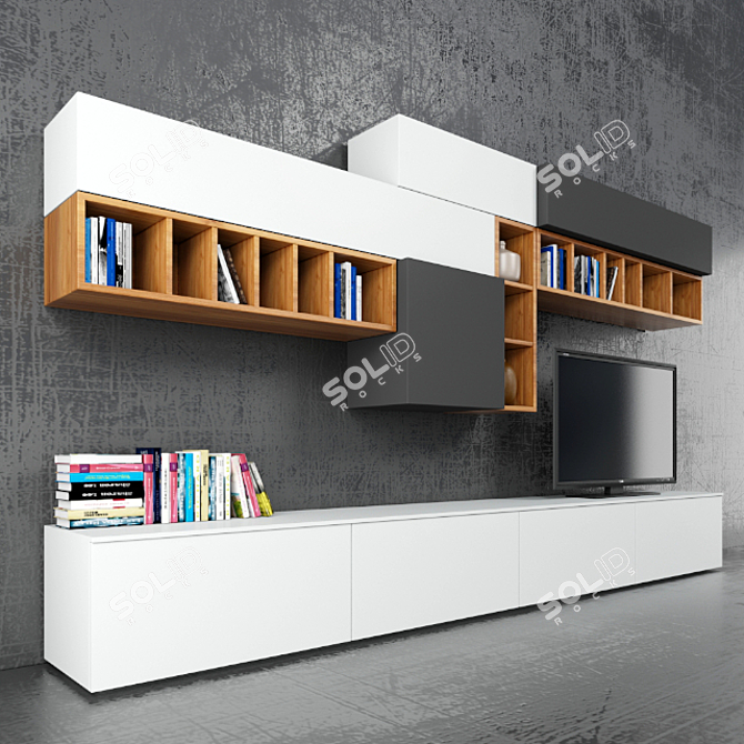 Elegant Italian Wall Design 3D model image 2