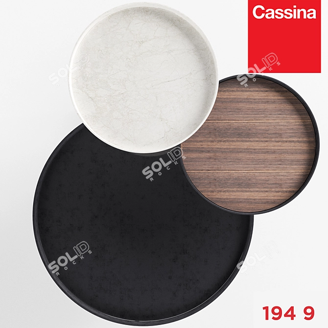 Cassina 194 9 Service Tables: Versatile & Stylish 3D model image 3