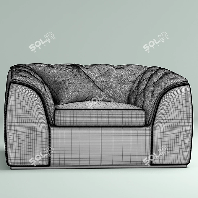 Elegant Collins Sofa 3D model image 3