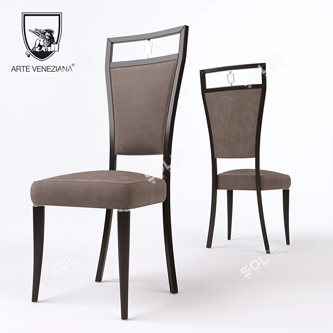 Elegant Veneziana I210 Chair 3D model image 1