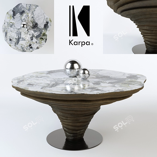 Karpa Kenya K1380 Marble Dining Table 3D model image 1