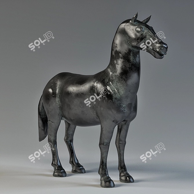 3D Printing Horse: A Unique Equine for Your Creations 3D model image 1