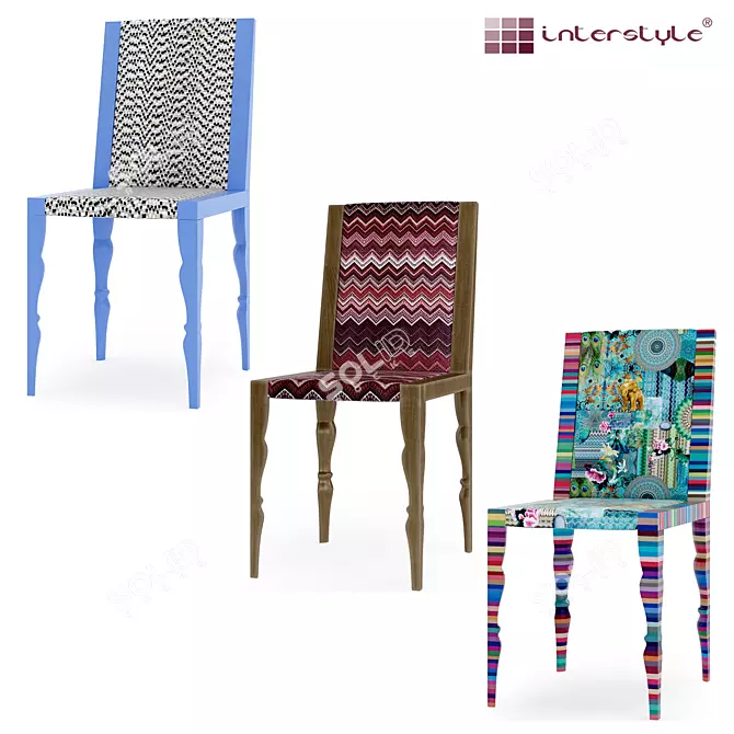 Interstyle Crisalide Lavandula Nona Chairs: Modern Collection with 3D Models & Textures 3D model image 1