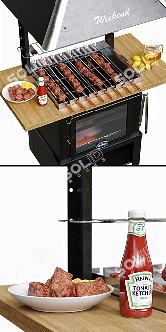 Weekend BBQ Grill: Perfect for Grilling & Chillaxing 3D model image 2