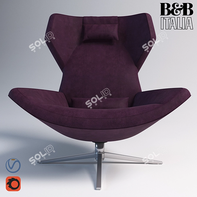 Metropolitan '14 Armchair: Modern Elegance 3D model image 1