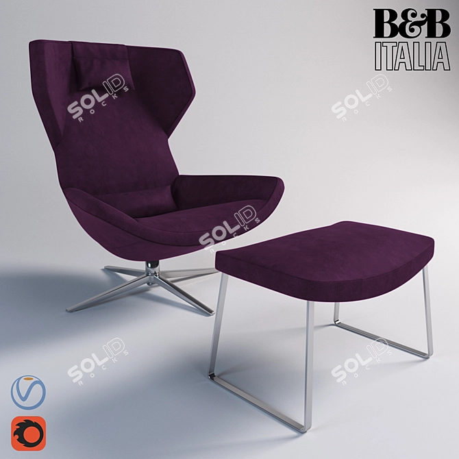 Metropolitan '14 Armchair: Modern Elegance 3D model image 2