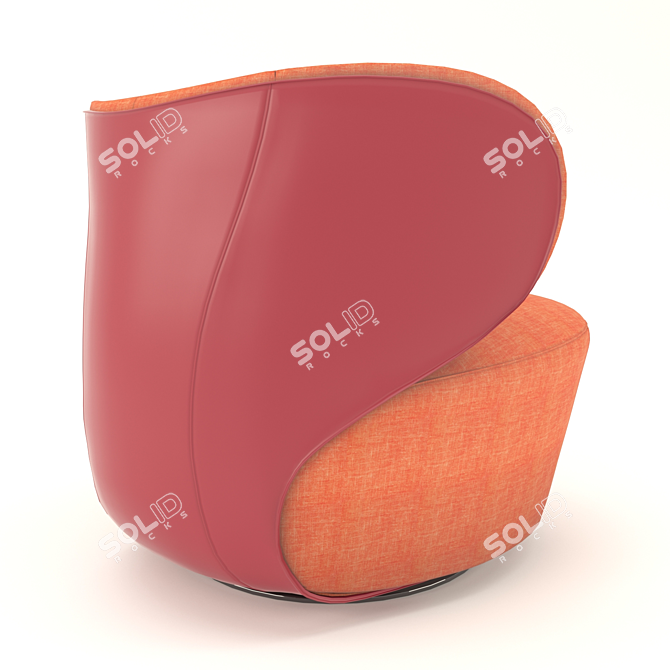 Elegant Walter Knoll Bao Armchair 3D model image 2