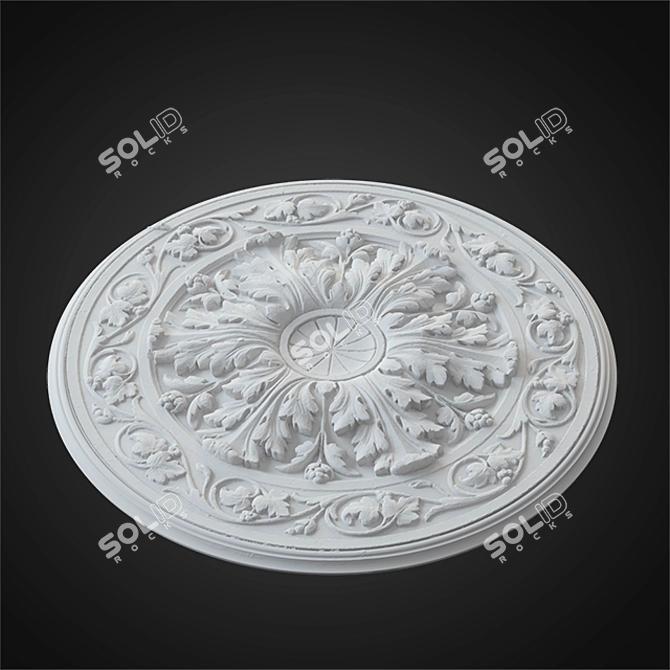 Gypsum Rosette Decoration - 3D 3D model image 2