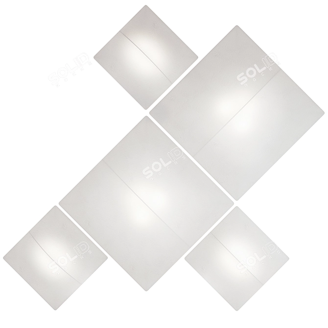 Straight Nelly Ceiling/Wall Light 3D model image 1
