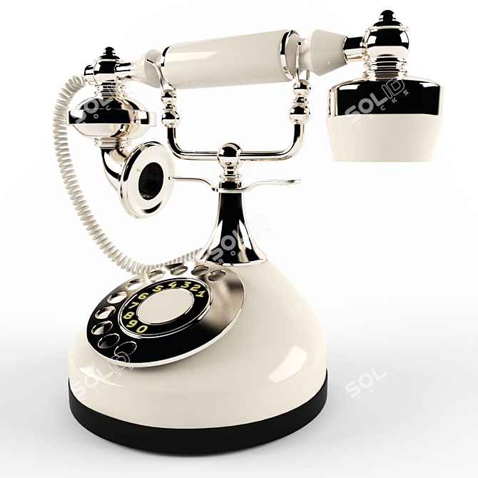 Vintage Retro Phone: High-Quality 3D Model 3D model image 1