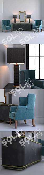 Title: Elegant Julian Chichester Furniture Set 3D model image 2