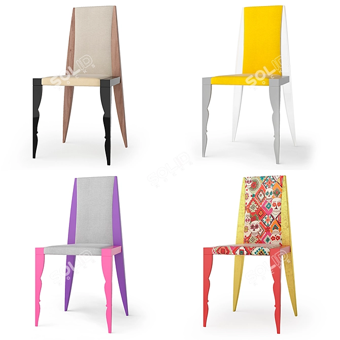 Contemporary Interstyle Chairs 3D model image 1