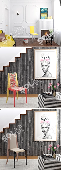 Contemporary Interstyle Chairs 3D model image 3