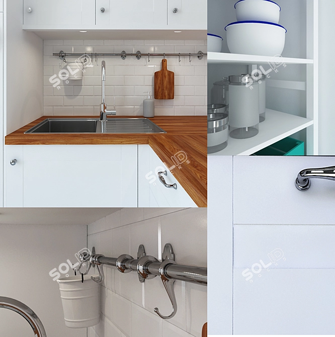 Modern and Stylish: IKEA Method Savedal Kitchen 3D model image 3